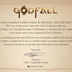 A letter emailed to Godfall players upon its first anniversary.
